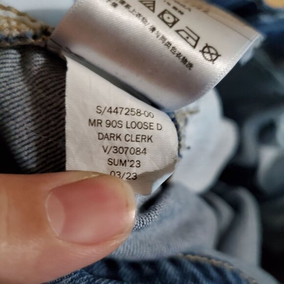 Gap Jeans Womens Size 18/34 Blue 90s Loose Fit Stretch Denim - Picture 4 of 12